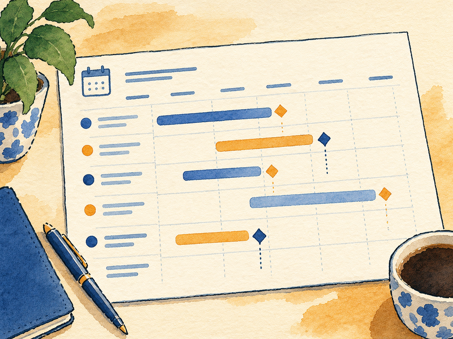 Deadline calendar view